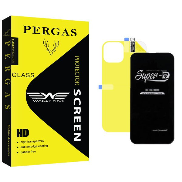 محافظ صفحه نمایش وایلی نایس مدل Pergas SuperD مناسب برای گوشی موبایل اپل iPhone 14 Pro به همراه محافظ پشت گوشی