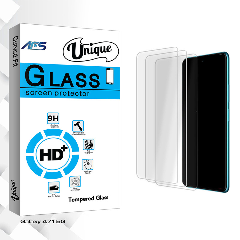 محافظ صفحه نمایش شیشه ای ای اف اس مدل Unique Glass MIX3 مناسب برای گوشی موبایل سامسونگ Galaxy A71 5G بسته سه عددی