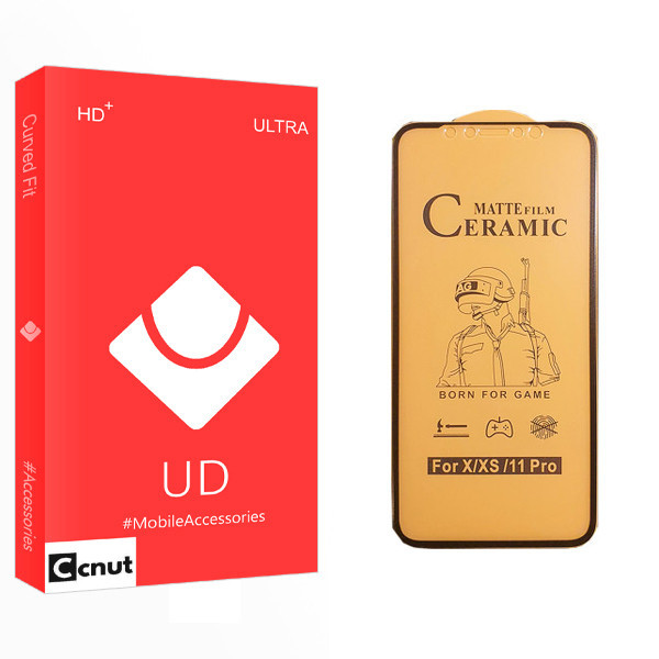 محافظ صفحه نمایش سرامیکی کوکونات مدل UD Glass مناسب برای گوشی موبایل اپل iPhone X