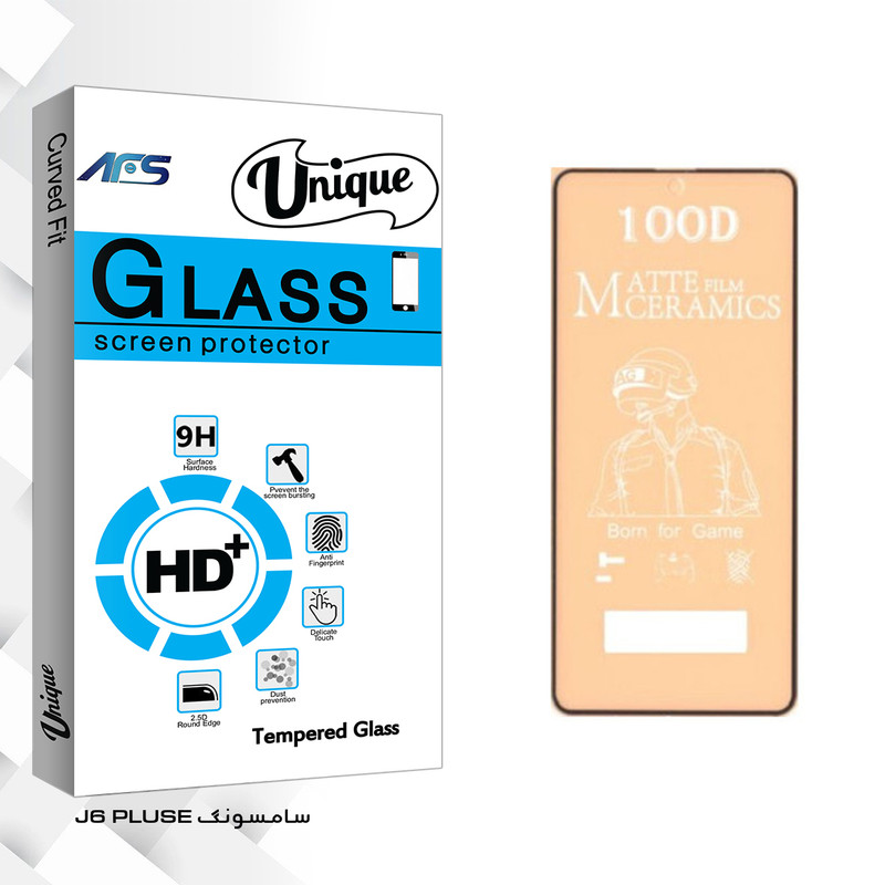محافظ صفحه نمایش مات ای اف اس مدل Unique Glass مناسب برای گوشی موبایل سامسونگ galaxy J6 PLUSE
