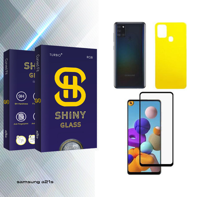 محافظ صفحه نمایش آتوچبو مدل Shiny مناسب برای گوشی موبایل سامسونگ Galaxy A21/A21S به همراه محافظ پشت گوشی