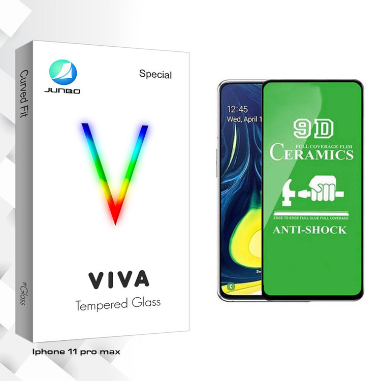 محافظ صفحه نمایش 9D جانبو مدل Viva Glass مناسب برای گوشی موبایل اپل Iphone 11pro max