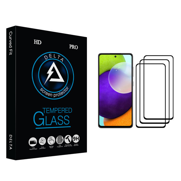 محافظ صفحه نمایش دلتا مدل HD مناسب برای گوشی موبایل سامسونگ Galaxy A52 بسته سه عددی