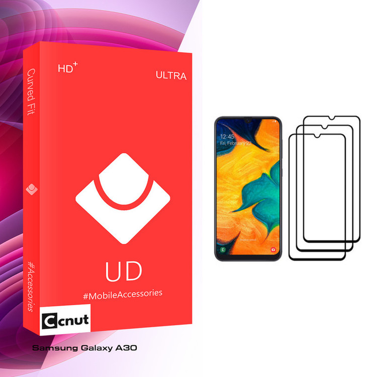 محافظ صفحه نمایش کوکونات مدل UD Glass مناسب برای گوشی موبایل سامسونگ Galaxy A30 بسته سه عددی