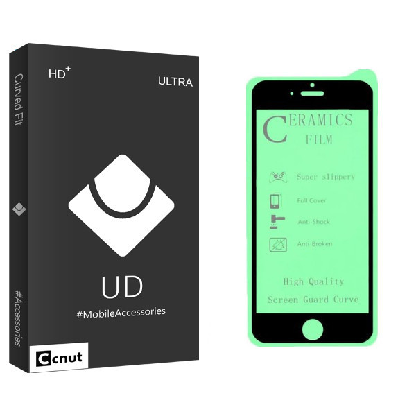 محافظ صفحه نمایش سرامیکی کوکونات مدل UD Black مناسب برای گوشی موبایل اپل Iphone 6s/6