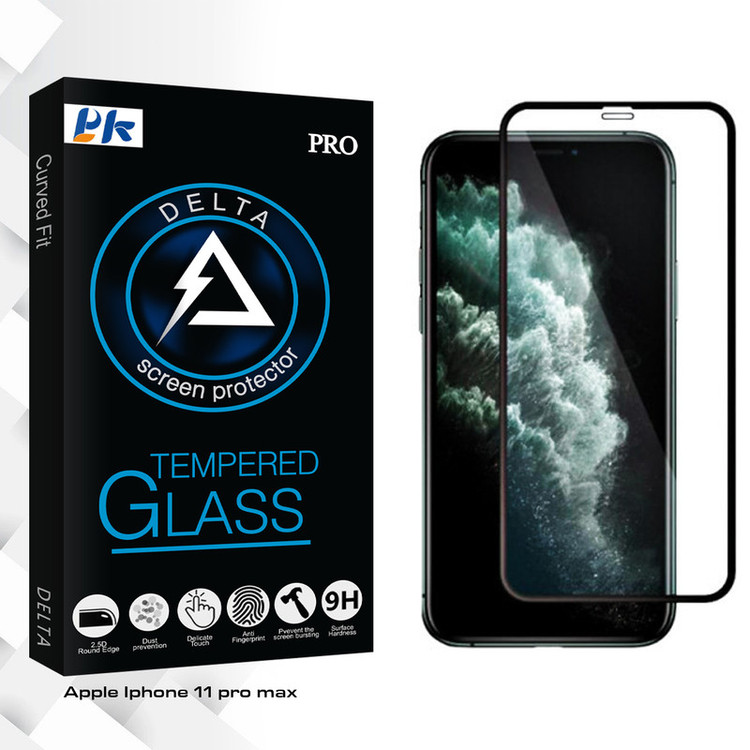محافظ صفحه نمایش مات پی کی مدل Delta Glass مناسب برای گوشی موبایل اپل Iphone 11 pro max