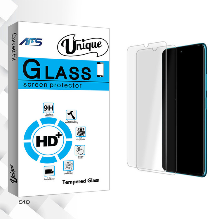 محافظ صفحه نمایش شیشه ای ای اف اس مدل Unique Glass MIX مناسب برای گوشی موبایل جی پلاس S10 بسته دو عددی