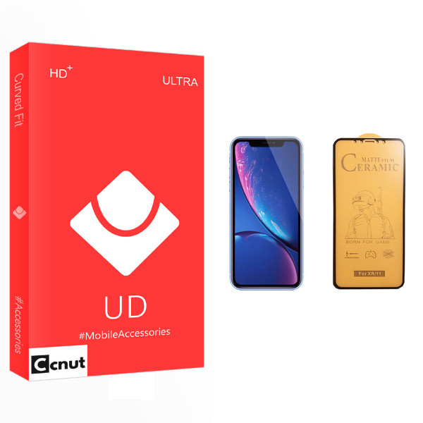 محافظ صفحه نمایش سرامیکی کوکونات مدل UD Glass مناسب برای گوشی موبایل اپل iPhone XR