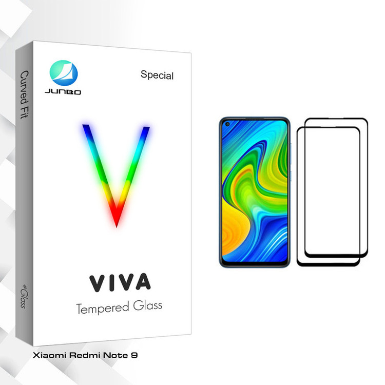 محافظ صفحه نمایش جانبو مدل Viva Glass مناسب برای گوشی موبایل شیائومی Redmi Note 9 بسته دو عددی