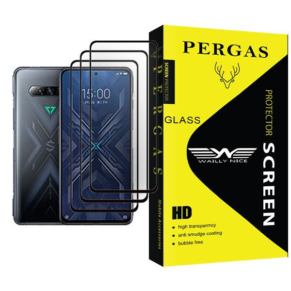 محافظ صفحه نمایش وایلی نایس مدل Pergas Glass MIX003 مناسب برای گوشی موبایل شیائومی Black Shark 4 Pro بسته سه عددی