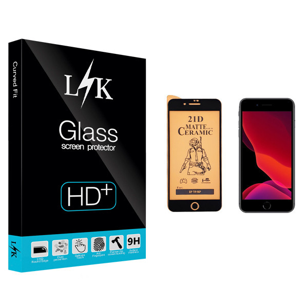 محافظ صفحه نمایش سرامیکی ال کی مدل Hard glass مناسب برای گوشی موبایل اپل iPhone 8 Plus