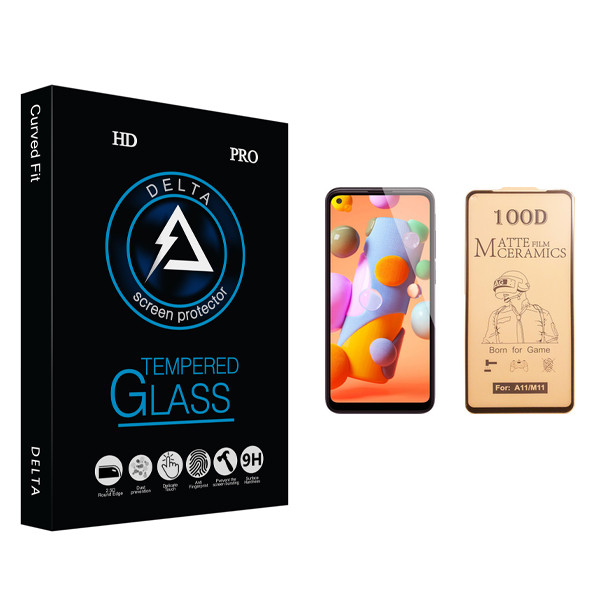 محافظ صفحه نمایش سرامیکی دلتا مدل HD مناسب برای گوشی موبایل سامسونگ Galaxy A11