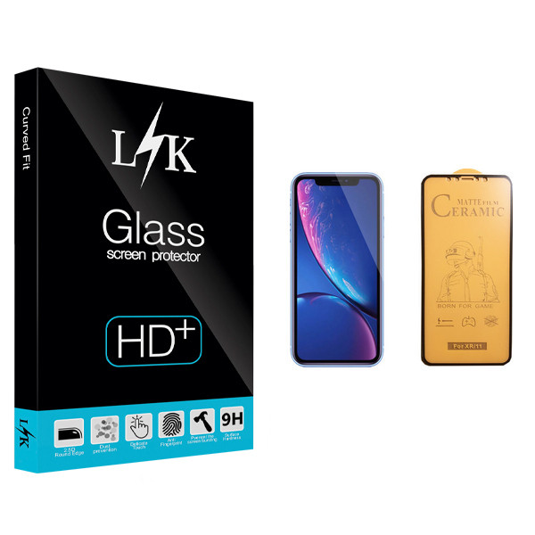 برای محافظ صفحه نمایش سرامیکی ال کی مدل +LITE مناسب گوشی موبایل اپل iPhone XR