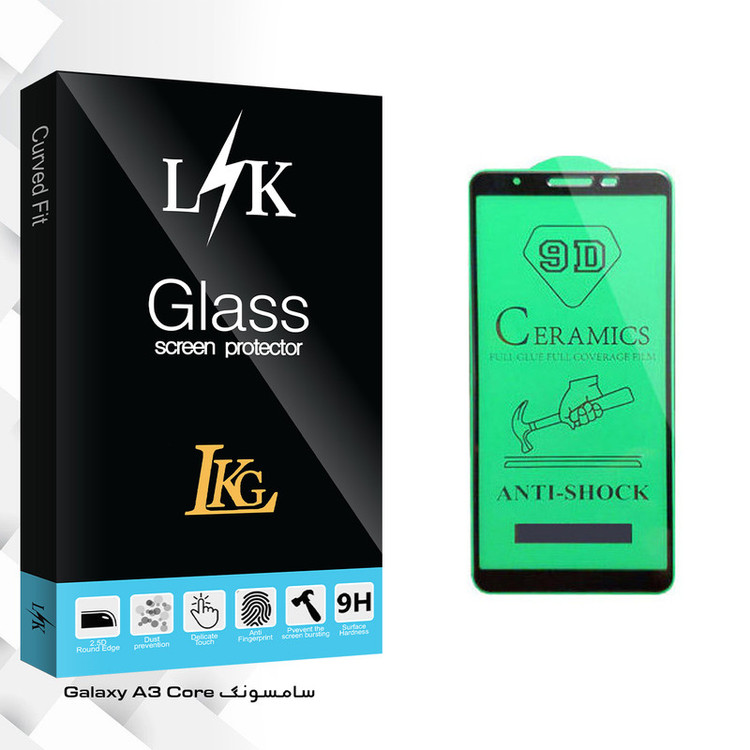 محافظ صفحه نمایش سرامیکی ال کا جی مدل LK Glass مناسب برای گوشی موبایل سامسونگ Galaxy A3 Core
