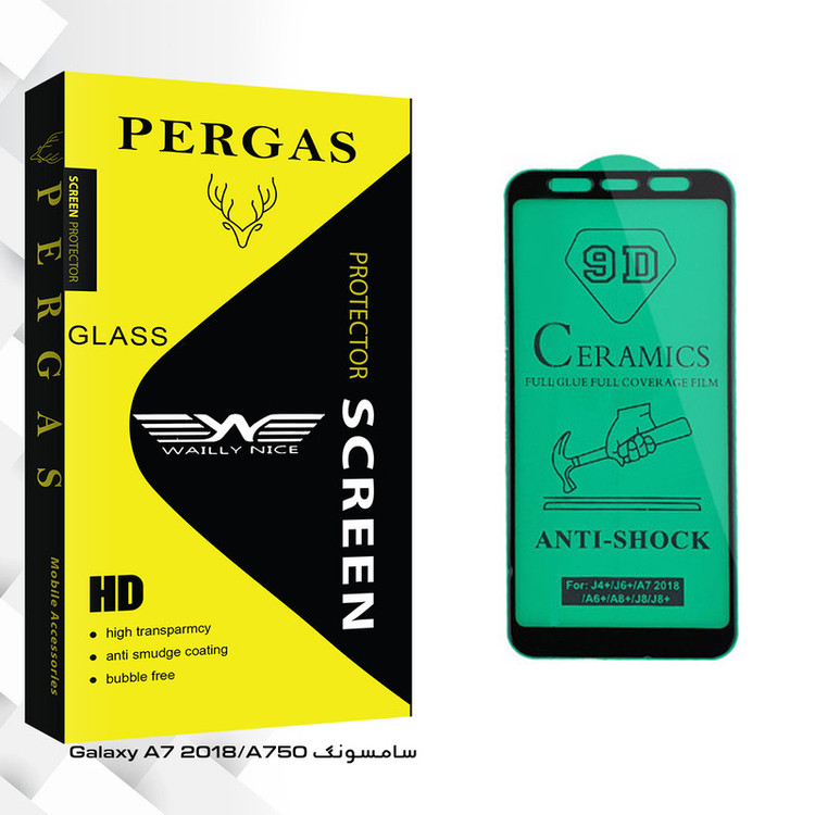 محافظ صفحه نمایش سرامیکی وایلی نایس مدل Pergas Glass مناسب برای گوشی موبایل سامسونگ Galaxy A7 2018/A750