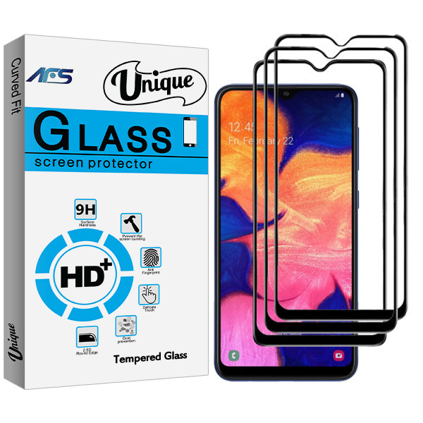 محافظ صفحه نمایش ای اف اس مدل Unique Glass مناسب برای گوشی موبایل سامسونگ Galaxy A10S بسته سه عددی