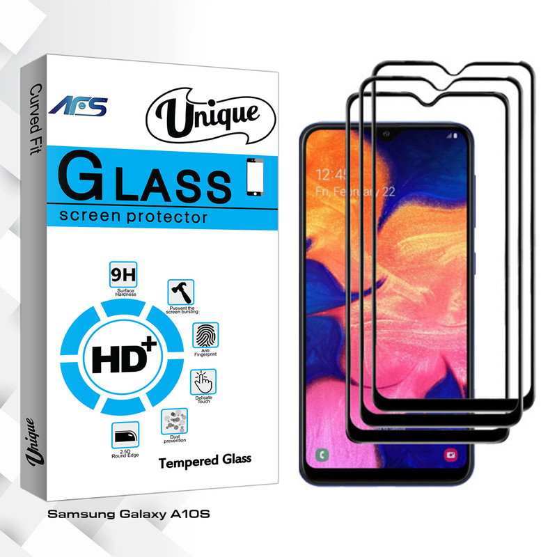 محافظ صفحه نمایش ای اف اس مدل Unique Glass مناسب برای گوشی موبایل سامسونگ Galaxy A10S بسته سه عددی
