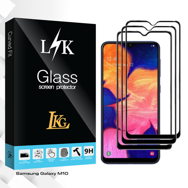محافظ صفحه نمایش ال کا جی مدل LK Glass مناسب برای گوشی موبایل سامسونگ Galaxy M10 بسته سه عددی