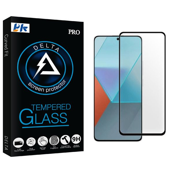 محافظ صفحه نمایش شیشه ای پی کی مدل Delta مناسب برای گوشی موبایل شیائومی Redmi note 13R Pro