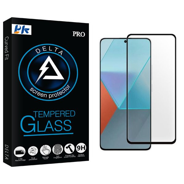محافظ صفحه نمایش شیشه ای پی کی مدل Delta مناسب برای گوشی موبایل شیائومی Redmi note 13R Pro