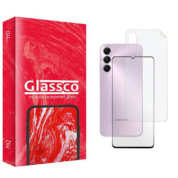 محافظ صفحه نمایش شیشه ای گلس کو مدل CGo1 مناسب برای گوشی موبایل سامسونگ Galaxy A15 به همراه محافظ پشت گوشی