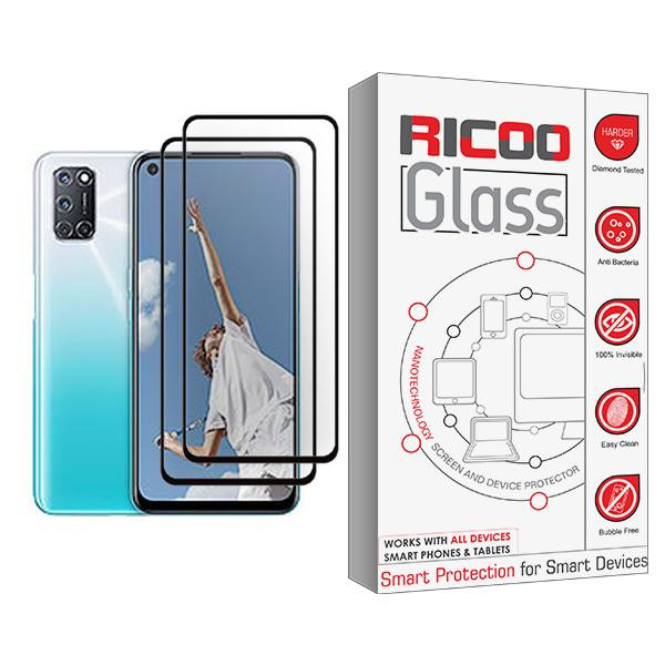 محافظ صفحه نمایش ریکو مدل Ricoo Glass MIX002 مناسب برای گوشی موبایل اوپو A52 بسته دو عددی
