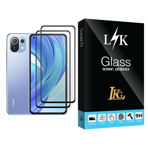 محافظ صفحه نمایش ال کا جی مدل LK Glass MIX002 مناسب برای گوشی موبایل شیائومی Mi 11 Lite بسته دو عددی