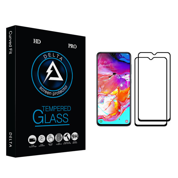 محافظ صفحه نمایش دلتا مدل Fit مناسب برای گوشی موبایل سامسونگ Galaxy A70 بسته دو عددی