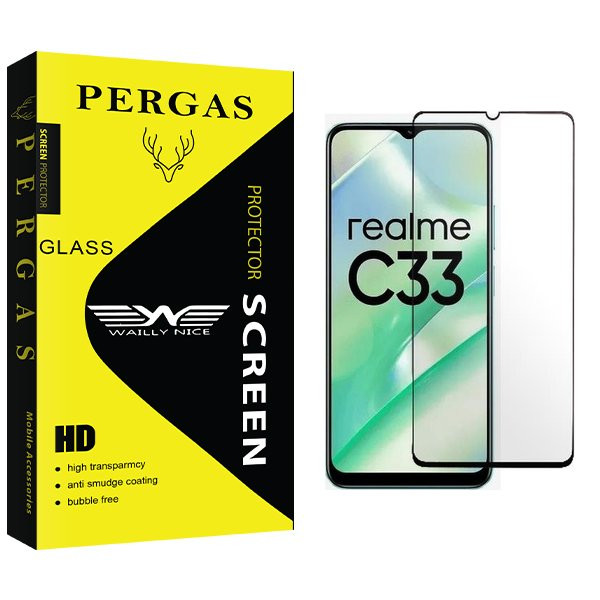 محافظ صفحه نمایش شیشه ای وایلی نایس مدل Pergas مناسب برای گوشی موبایل ریلمی C33