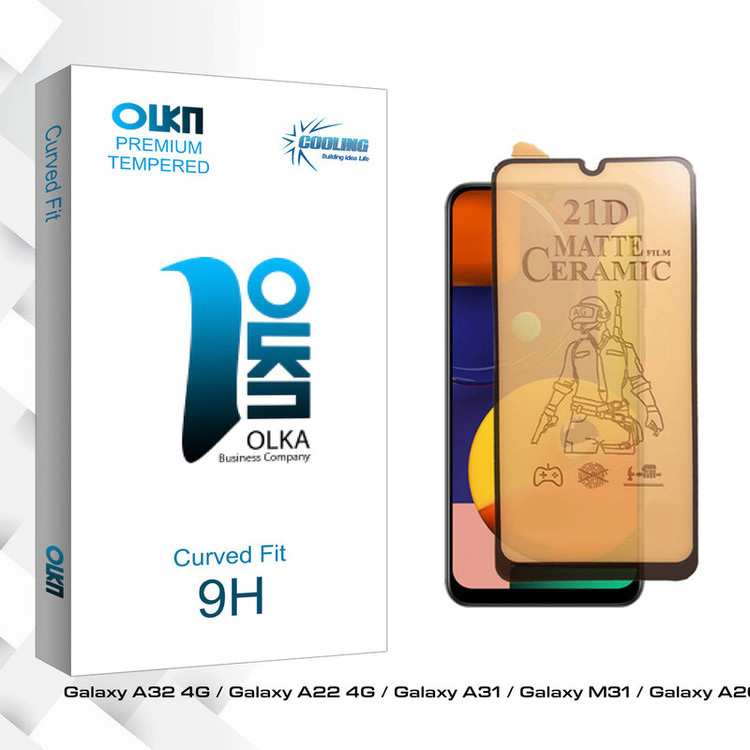 محافظ صفحه نمایش سرامیکی مات کولینگ مدل Olka Glass مناسب برای گوشی موبایل سامسونگ Galaxy A32 4G / Galaxy A22 4G / Galaxy A31 / Galaxy M31 / Galaxy A20