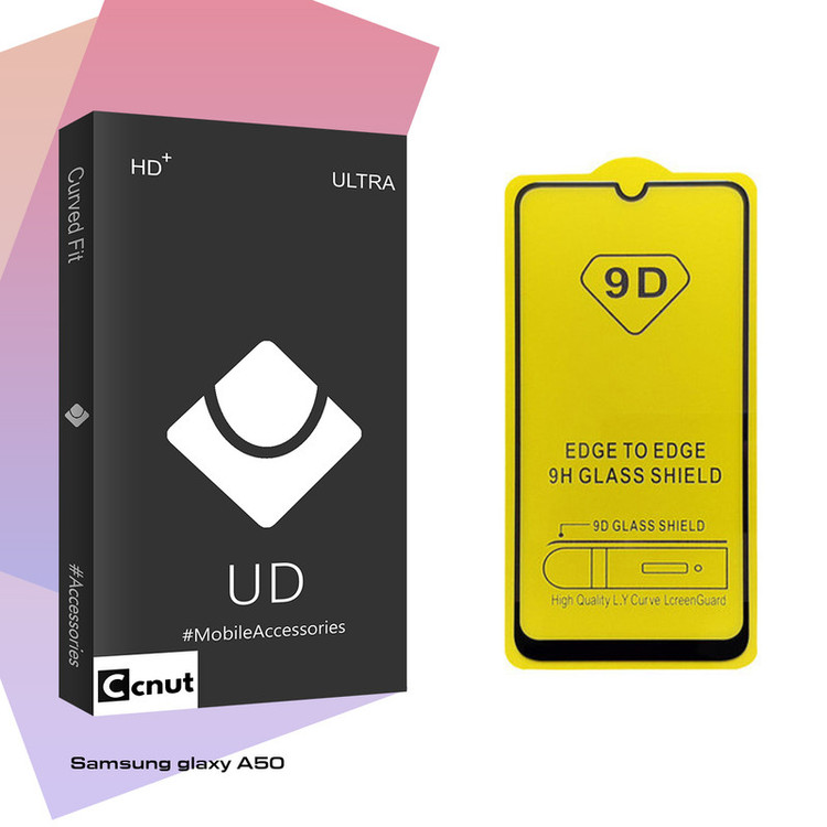 محافظ صفحه نمایش 9D کوکونات مدل UD Black مناسب برای گوشی موبایل سامسونگ Galaxy A50