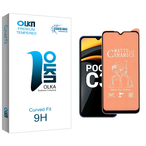 محافظ صفحه نمایش سرامیکی مات کولینگ مدل Olka Glass مناسب برای گوشی موبایل شیائومی Poco C3