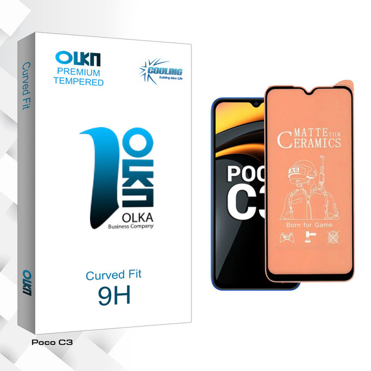 محافظ صفحه نمایش سرامیکی مات کولینگ مدل Olka Glass مناسب برای گوشی موبایل شیائومی Poco C3