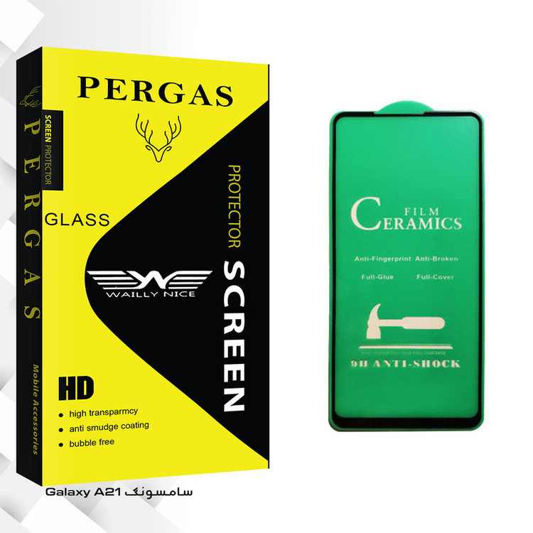 محافظ صفحه نمایش سرامیکی وایلی نایس مدل Pergas Glass مناسب برای گوشی موبایل سامسونگ Galaxy A21
