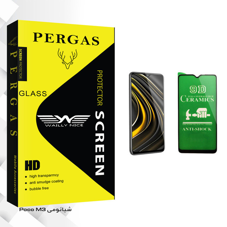 محافظ صفحه نمایش سرامیکی وایلی نایس مدل Pergas Glass مناسب برای گوشی موبایل شیائومی Poco M3