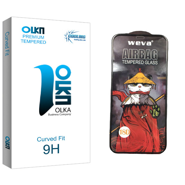 محافظ صفحه نمایش شیشه ای کولینگ مدل Olka Pro_Airbag مناسب برای گوشی موبایل اپل iPhone Xs Max