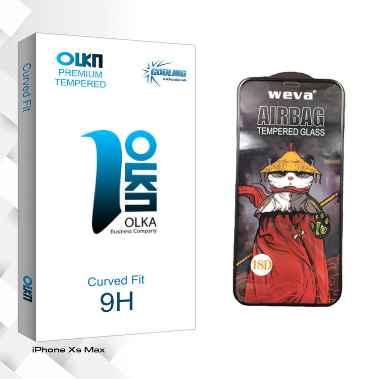 محافظ صفحه نمایش شیشه ای کولینگ مدل Olka Pro_Airbag مناسب برای گوشی موبایل اپل iPhone Xs Max