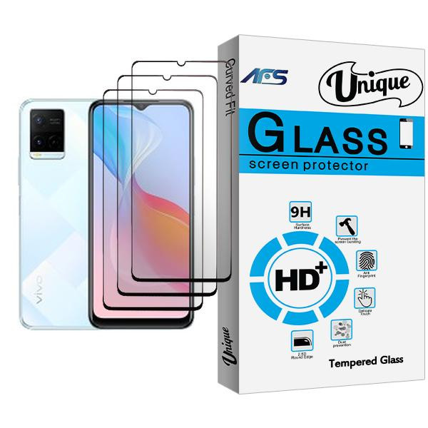 محافظ صفحه نمایش سرامیکی ای اف اس مدل Unique Glass3 مناسب برای گوشی موبایل ویوو Y21 بسته سه عددی