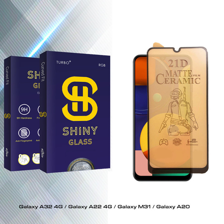 محافظ صفحه نمایش سرامیکی مات آتوچبو مدل Shiny Pro مناسب برای گوشی موبایل سامسونگ Galaxy A32 4G / Galaxy A22 4G / Galaxy M31 / Galaxy A20