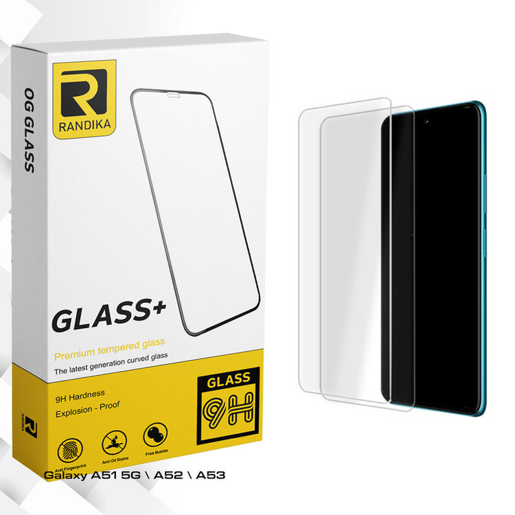 محافظ صفحه نمایش شیشه ای راندیکا مدل Randika Glass MIX مناسب برای گوشی موبایل سامسونگ Galaxy A51 5G \ A52 \ A53 بسته دو عددی