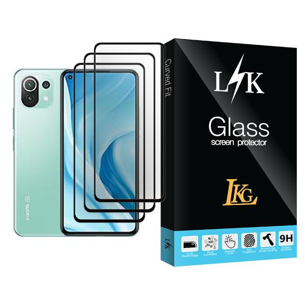 محافظ صفحه نمایش ال کا جی مدل LK Glass MIX003 مناسب برای گوشی موبایل شیائومی Mi 11 Lite 5G بسته سه عددی