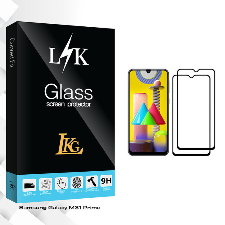 محافظ صفحه نمایش ال کا جی مدل LK Glass مناسب برای گوشی موبایل سامسونگ Galaxy M31 Prime بسته دو عددی