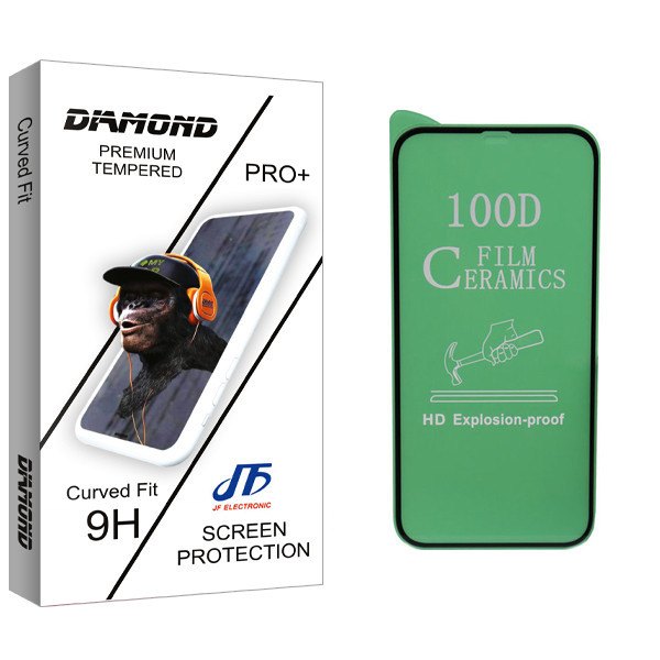محافظ صفحه نمایش سرامیکی جی اف مدل Diamond glass مناسب برای گوشی موبایل اپل iPhone 12 Pro