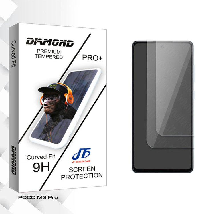 محافظ صفحه نمایش شیشه ای جی اف مدل Diamond Glass مناسب برای گوشی موبایل شیائومی POCO M3 Pro بسته دو عددی