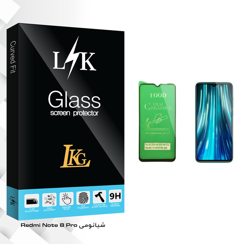 محافظ صفحه نمایش سرامیکی ال کا جی مدل LK Glass مناسب برای گوشی موبایل شیائومی Redmi Note 8 Pro