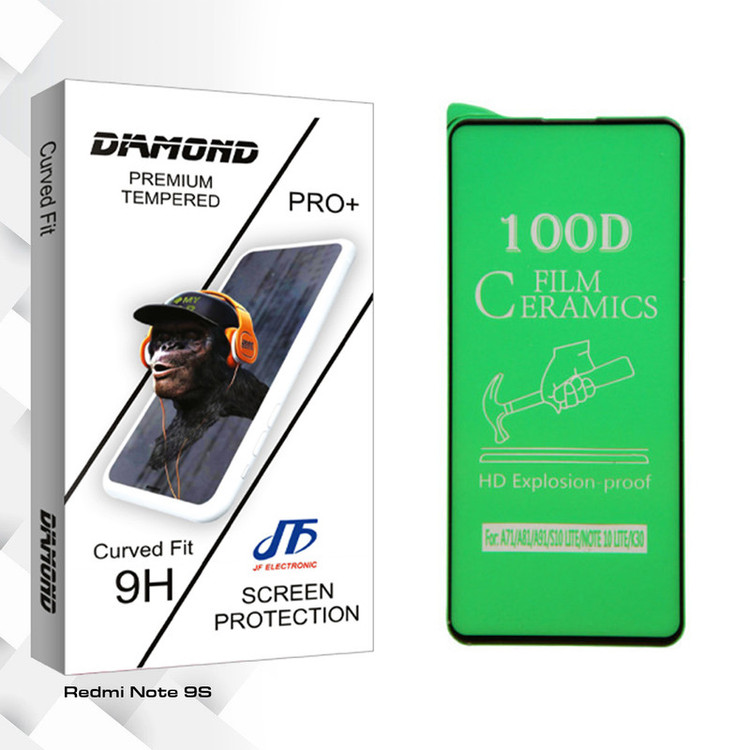 محافظ صفحه نمایش سرامیکی جی اف مدل Diamond glass مناسب برای گوشی موبایل شیائومی Redmi Note 9S