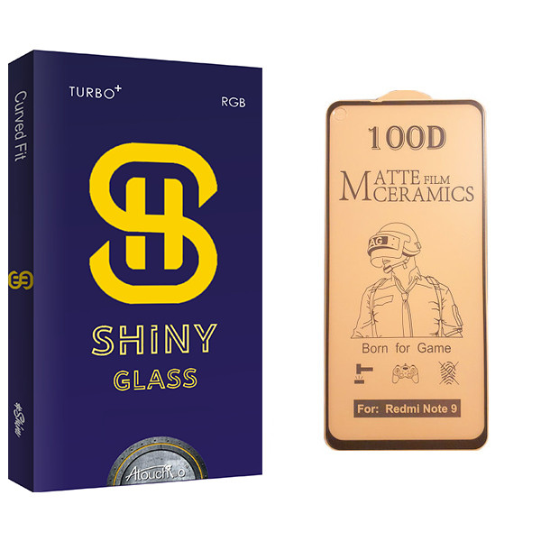 محافظ صفحه نمایش سرامیکی آتوچبو مدل Shiny Glass مناسب برای گوشی موبایل شیائومی Redmi Note 9