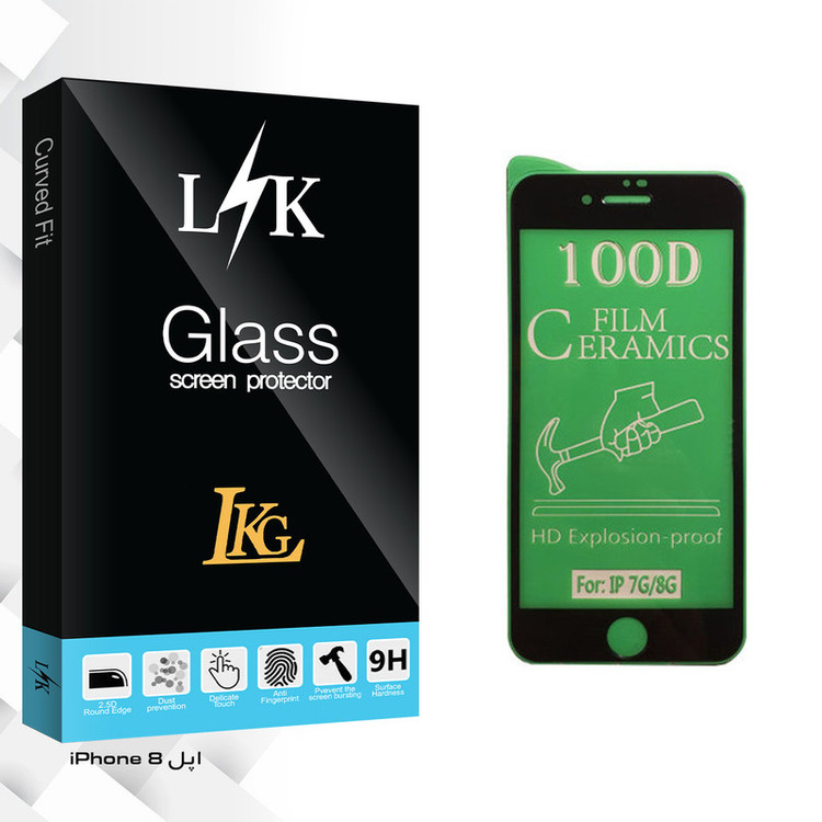 محافظ صفحه نمایش سرامیکی ال کا جی مدل LK Glass مناسب برای گوشی موبایل اپل iPhone 8