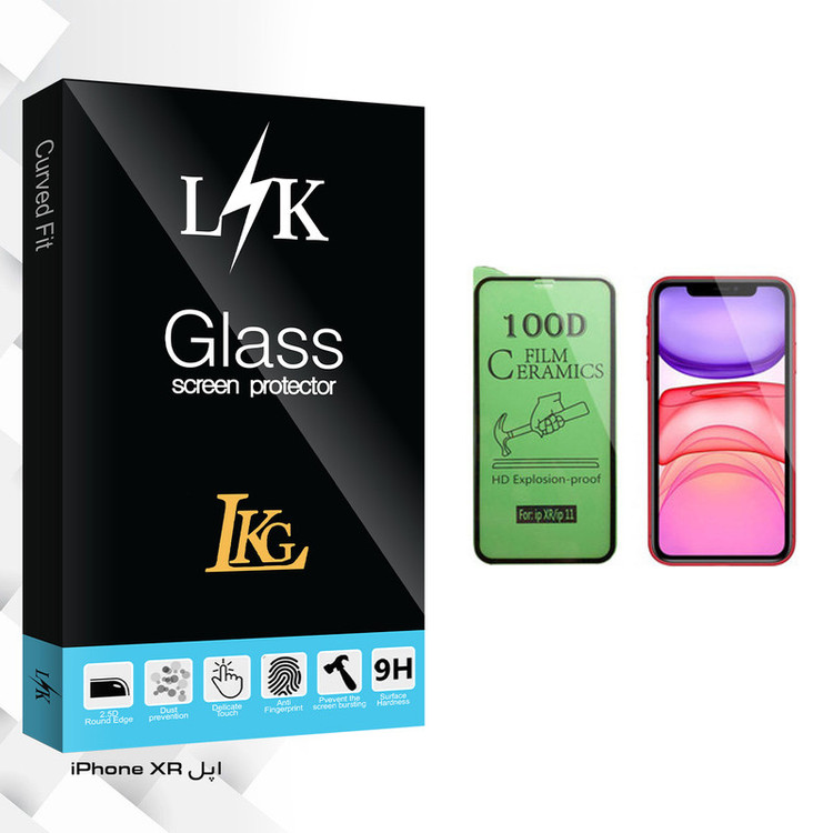 محافظ صفحه نمایش سرامیکی ال کا جی مدل LK Glass مناسب برای گوشی موبایل اپل iPhone XR