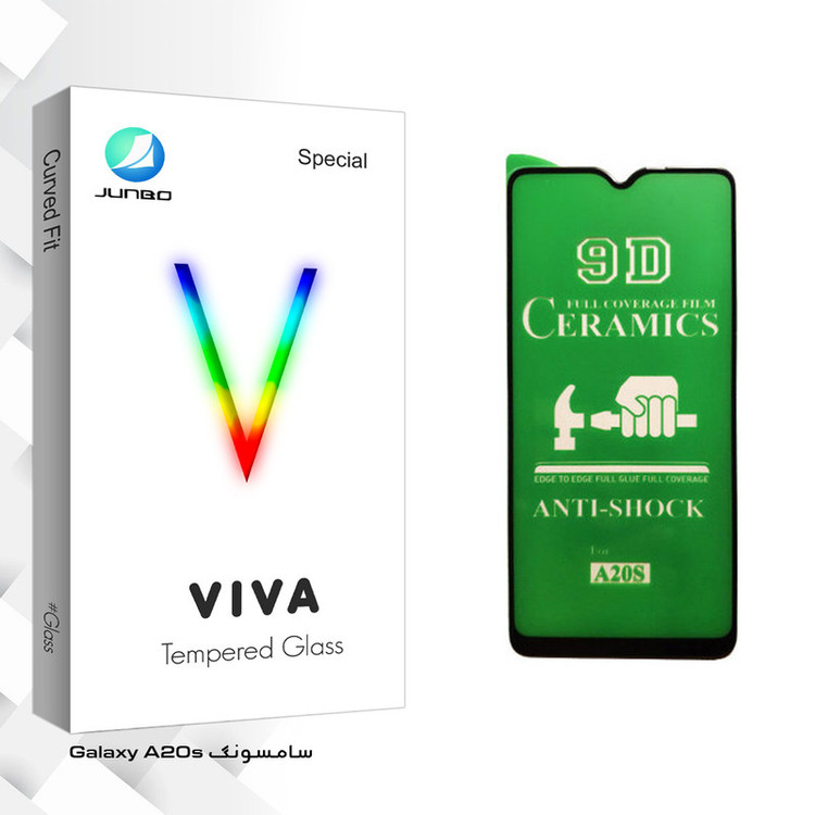 محافظ صفحه نمایش سرامیکی جانبو مدل Viva Glass مناسب برای گوشی موبایل سامسونگ Galaxy A20s